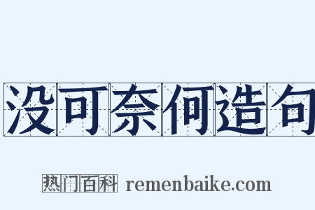 没可奈何造句是什么意思的图片